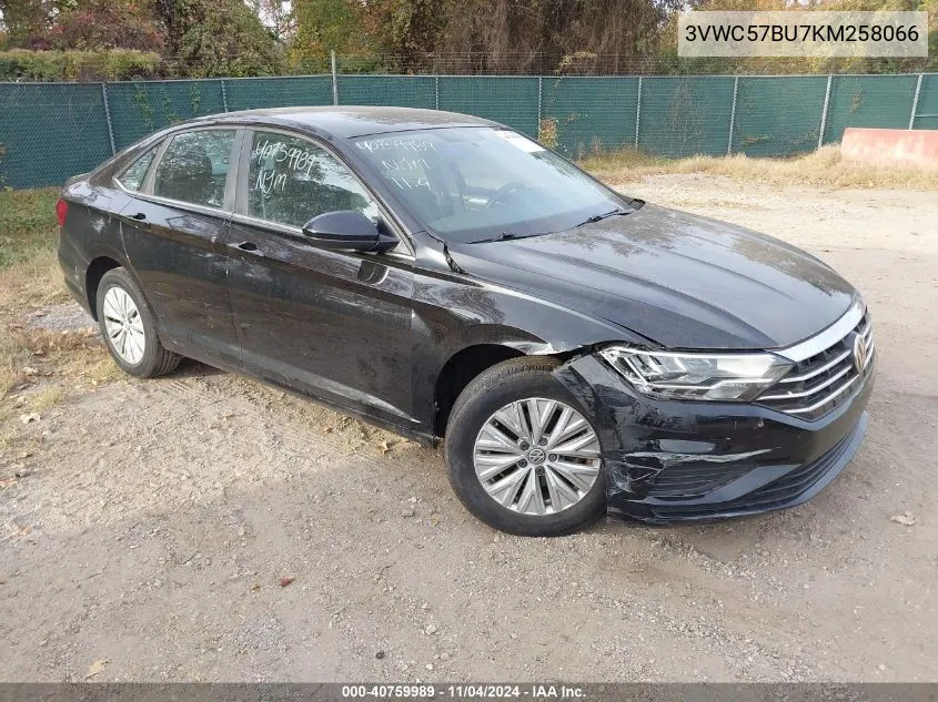 2019 Volkswagen Jetta 1.4T R-Line/1.4T S/1.4T Se VIN: 3VWC57BU7KM258066 Lot: 40759989