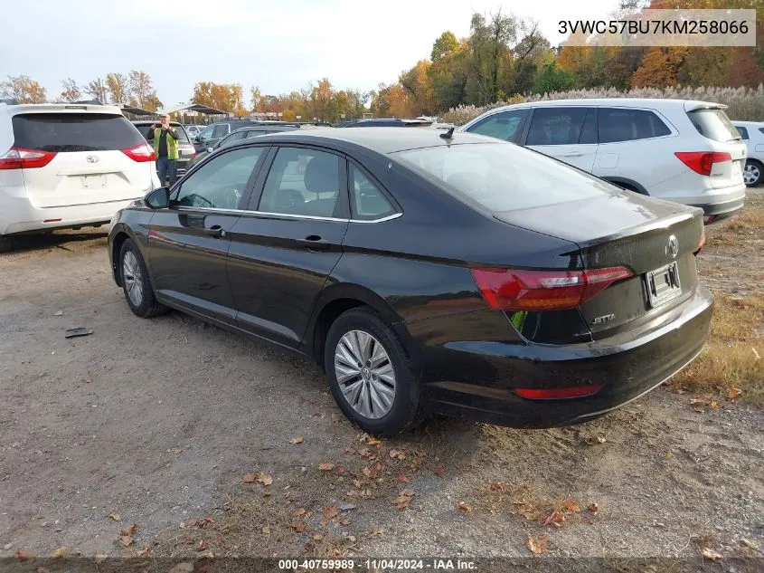 2019 Volkswagen Jetta 1.4T R-Line/1.4T S/1.4T Se VIN: 3VWC57BU7KM258066 Lot: 40759989