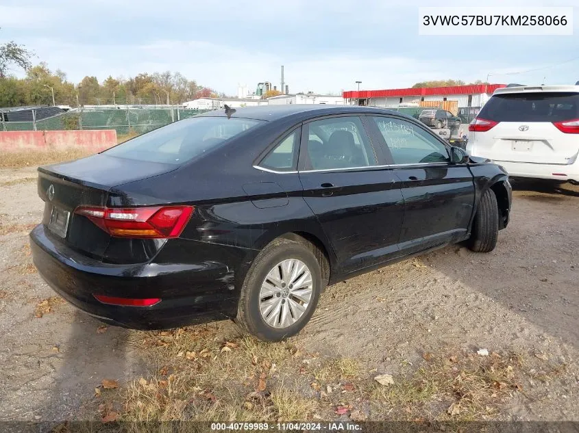 2019 Volkswagen Jetta 1.4T R-Line/1.4T S/1.4T Se VIN: 3VWC57BU7KM258066 Lot: 40759989