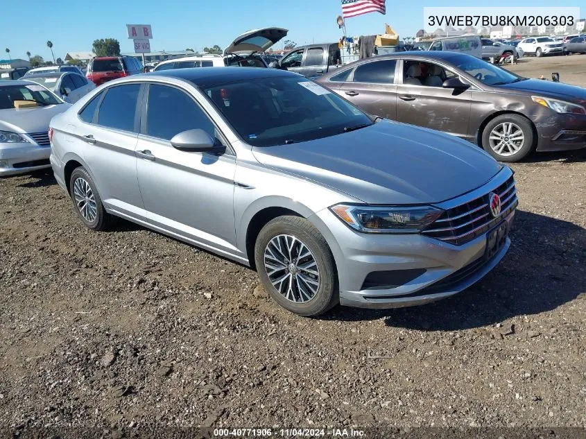 2019 Volkswagen Jetta 1.4T Sel VIN: 3VWEB7BU8KM206303 Lot: 40771906