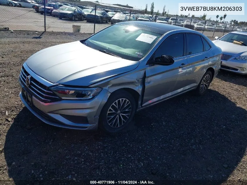 2019 Volkswagen Jetta 1.4T Sel VIN: 3VWEB7BU8KM206303 Lot: 40771906