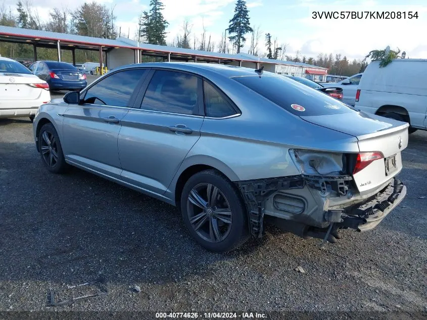 2019 Volkswagen Jetta 1.4T R-Line/1.4T S/1.4T Se VIN: 3VWC57BU7KM208154 Lot: 40774626