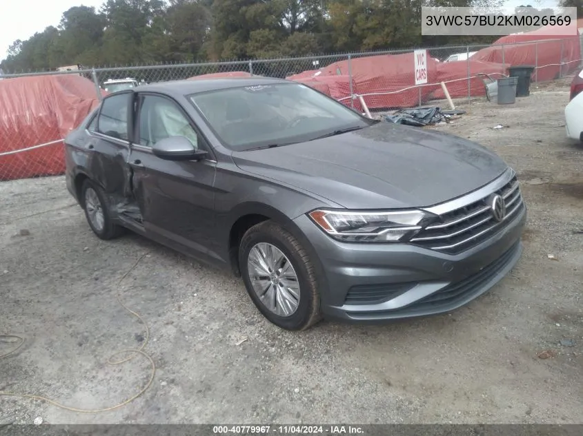 2019 Volkswagen Jetta 1.4T R-Line/1.4T S/1.4T Se VIN: 3VWC57BU2KM026569 Lot: 40779967