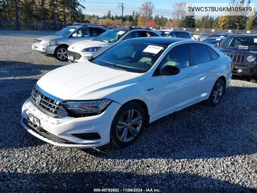 2019 Volkswagen Jetta 1.4T R-Line/1.4T S/1.4T Se VIN: 3VWC57BU6KM105419 Lot: 40792602