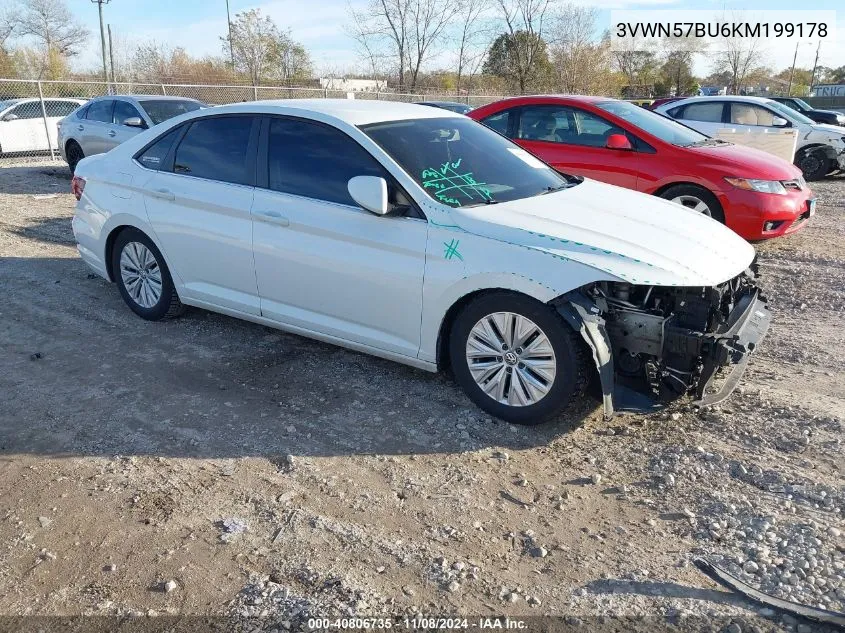 2019 Volkswagen Jetta 1.4T S VIN: 3VWN57BU6KM199178 Lot: 40806735