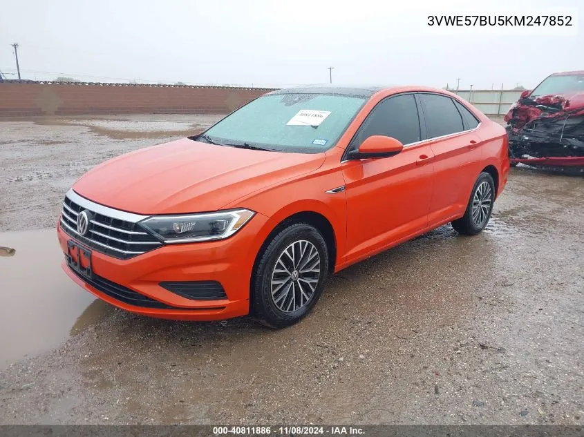 2019 Volkswagen Jetta 1.4T Sel VIN: 3VWE57BU5KM247852 Lot: 40811886