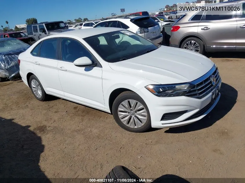 2019 Volkswagen Jetta 1.4T R-Line/1.4T S/1.4T Se VIN: 3VWC57BU1KM110026 Lot: 40821107