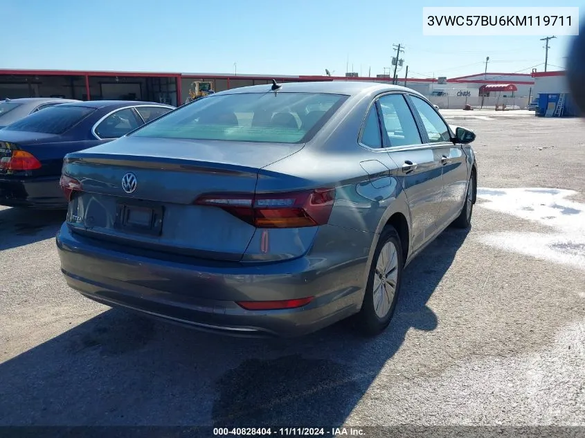 2019 Volkswagen Jetta 1.4T R-Line/1.4T S/1.4T Se VIN: 3VWC57BU6KM119711 Lot: 40828404