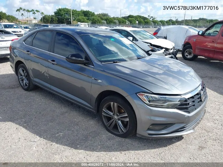 2019 Volkswagen Jetta 1.4T R-Line/1.4T S/1.4T Se VIN: 3VWC57BU3KM177016 Lot: 40829372