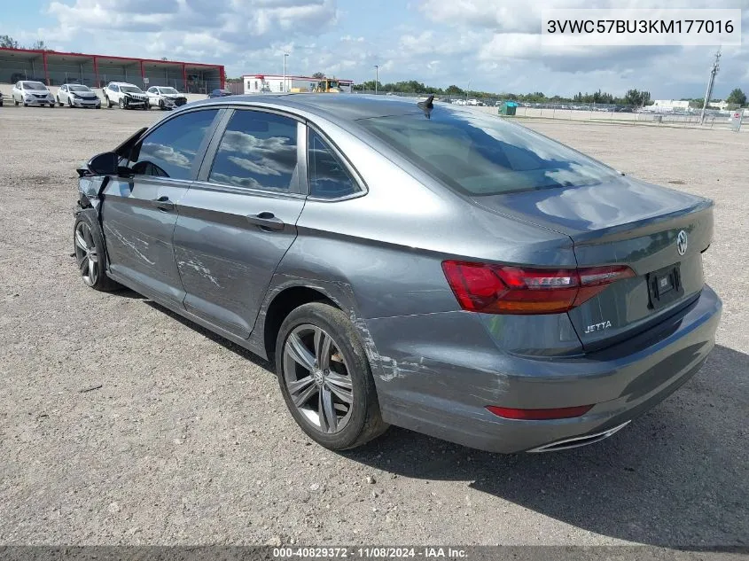 2019 Volkswagen Jetta 1.4T R-Line/1.4T S/1.4T Se VIN: 3VWC57BU3KM177016 Lot: 40829372