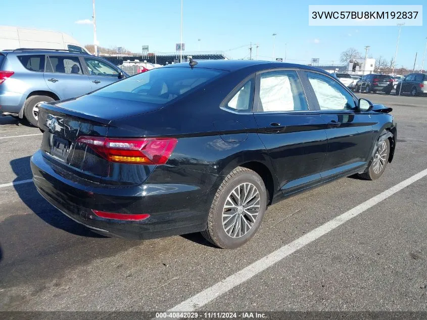 2019 Volkswagen Jetta 1.4T R-Line/1.4T S/1.4T Se VIN: 3VWC57BU8KM192837 Lot: 40842029