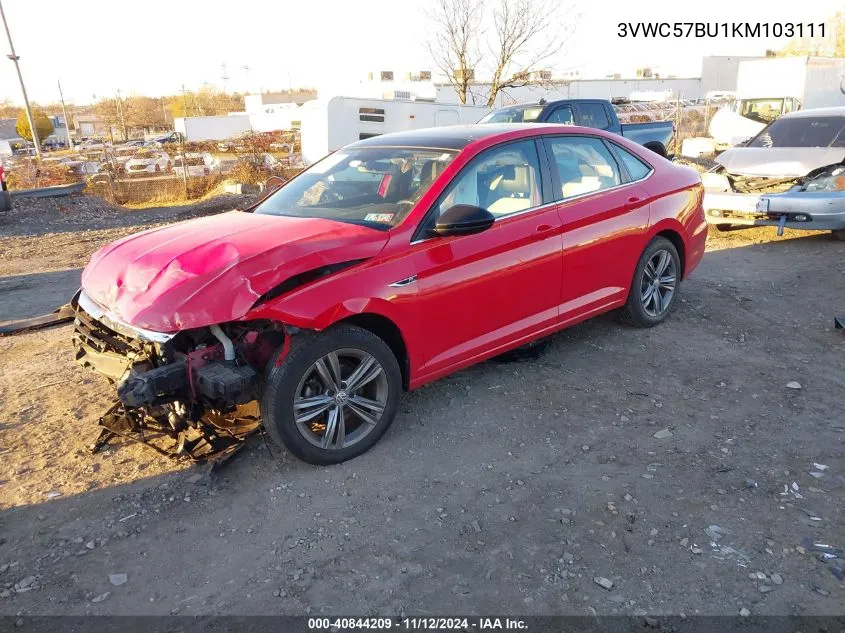 2019 Volkswagen Jetta 1.4T R-Line/1.4T S/1.4T Se VIN: 3VWC57BU1KM103111 Lot: 40844209