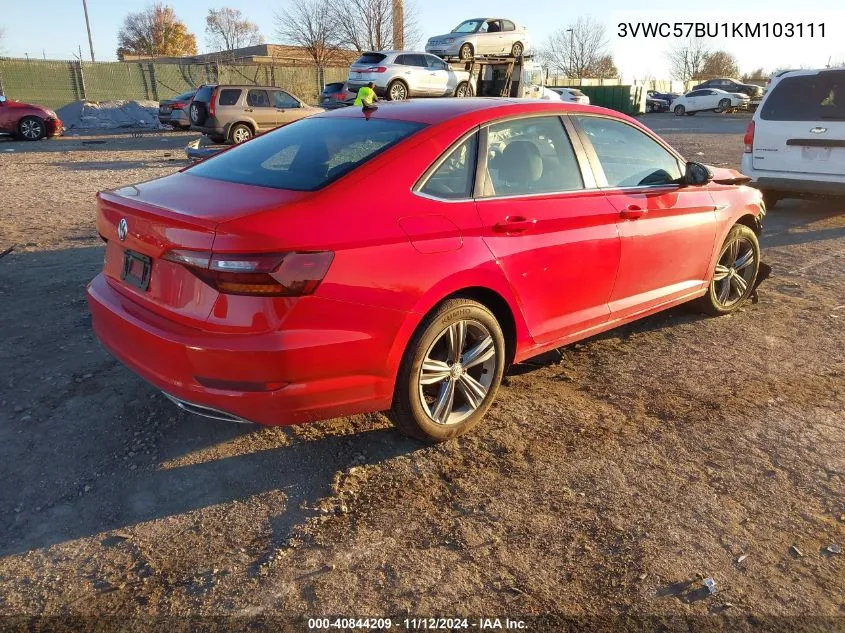 2019 Volkswagen Jetta 1.4T R-Line/1.4T S/1.4T Se VIN: 3VWC57BU1KM103111 Lot: 40844209