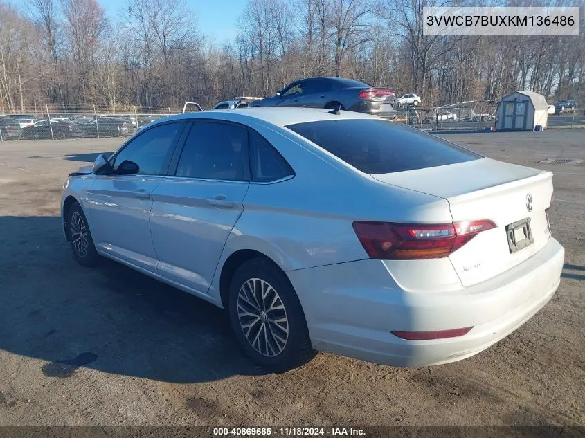 2019 Volkswagen Jetta 1.4T R-Line/1.4T S/1.4T Se VIN: 3VWCB7BUXKM136486 Lot: 40869685