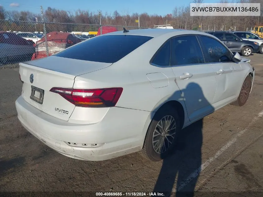 2019 Volkswagen Jetta 1.4T R-Line/1.4T S/1.4T Se VIN: 3VWCB7BUXKM136486 Lot: 40869685