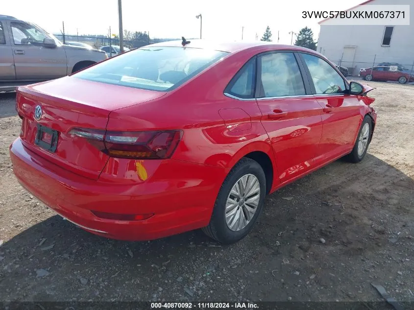 2019 Volkswagen Jetta 1.4T R-Line/1.4T S/1.4T Se VIN: 3VWC57BUXKM067371 Lot: 40870092