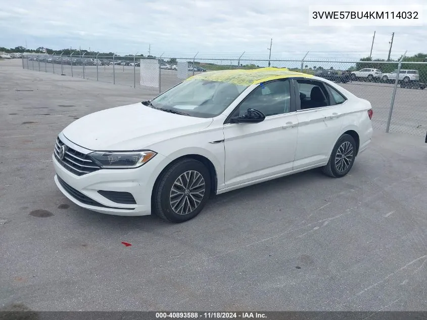 2019 Volkswagen Jetta 1.4T Sel VIN: 3VWE57BU4KM114032 Lot: 40893588