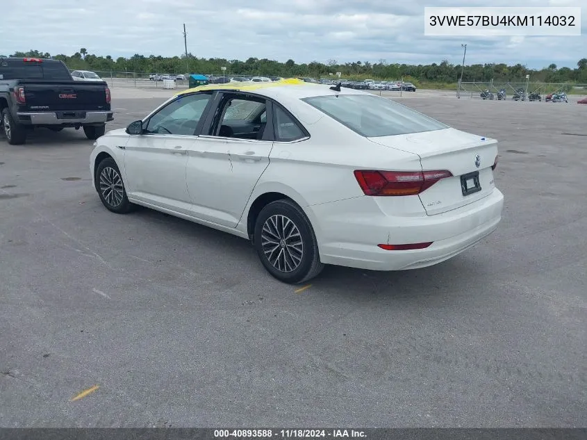 2019 Volkswagen Jetta 1.4T Sel VIN: 3VWE57BU4KM114032 Lot: 40893588