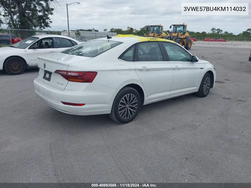 2019 Volkswagen Jetta 1.4T Sel VIN: 3VWE57BU4KM114032 Lot: 40893588