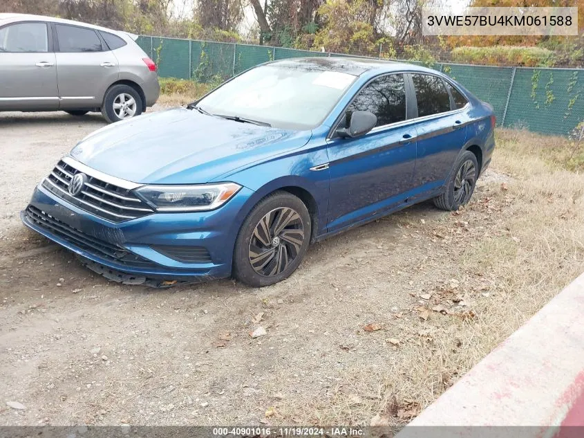 2019 Volkswagen Jetta Sel VIN: 3VWE57BU4KM061588 Lot: 40901016