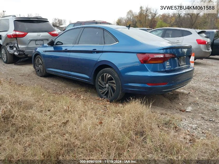 2019 Volkswagen Jetta Sel VIN: 3VWE57BU4KM061588 Lot: 40901016