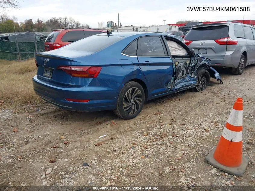 2019 Volkswagen Jetta Sel VIN: 3VWE57BU4KM061588 Lot: 40901016