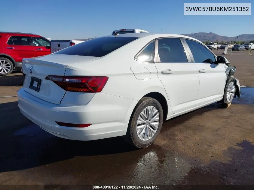 2019 Volkswagen Jetta 1.4T R-Line/1.4T S/1.4T Se VIN: 3VWC57BU6KM251352 Lot: 40916122