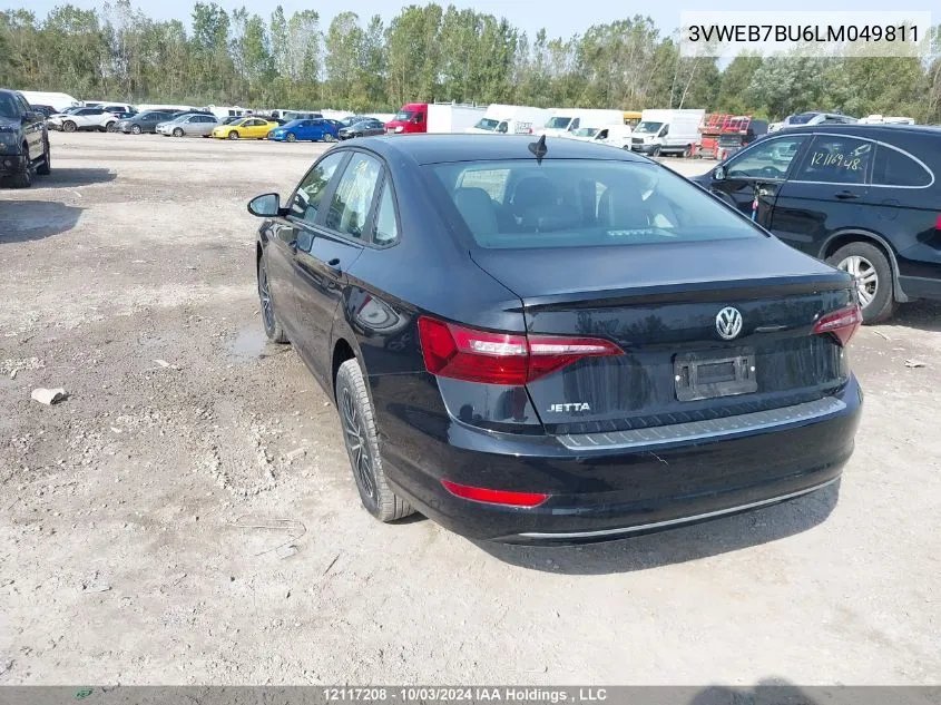 2020 Volkswagen Jetta Sel VIN: 3VWEB7BU6LM049811 Lot: 12117208