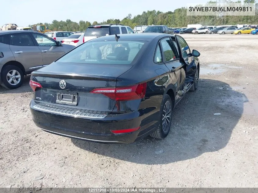 2020 Volkswagen Jetta Sel VIN: 3VWEB7BU6LM049811 Lot: 12117208