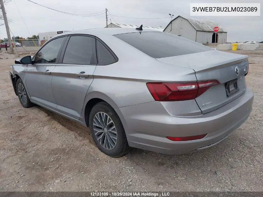 2020 Volkswagen Jetta VIN: 3VWEB7BU2LM023089 Lot: 12123105