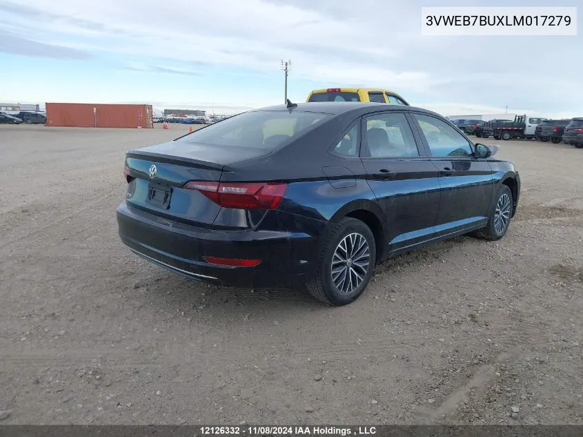 2020 Volkswagen Jetta VIN: 3VWEB7BUXLM017279 Lot: 12126332