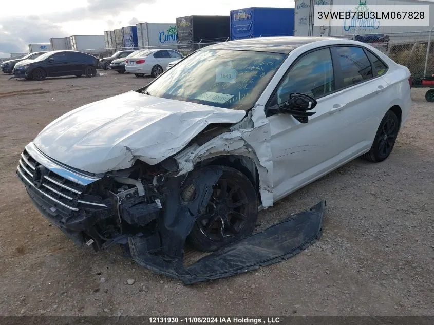 2020 Volkswagen Jetta VIN: 3VWEB7BU3LM067828 Lot: 12131930