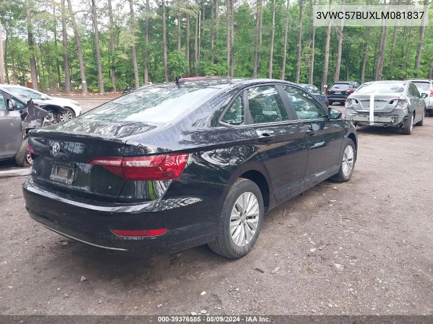 2020 Volkswagen Jetta 1.4T R-Line/1.4T S/1.4T Se VIN: 3VWC57BUXLM081837 Lot: 39376585