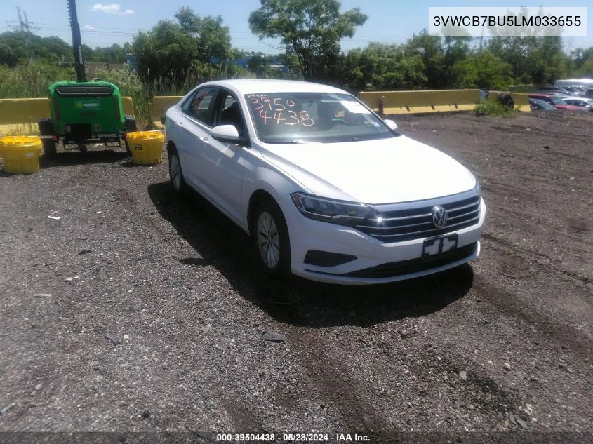 2020 Volkswagen Jetta 1.4T R-Line/1.4T S/1.4T Se VIN: 3VWCB7BU5LM033655 Lot: 39504438