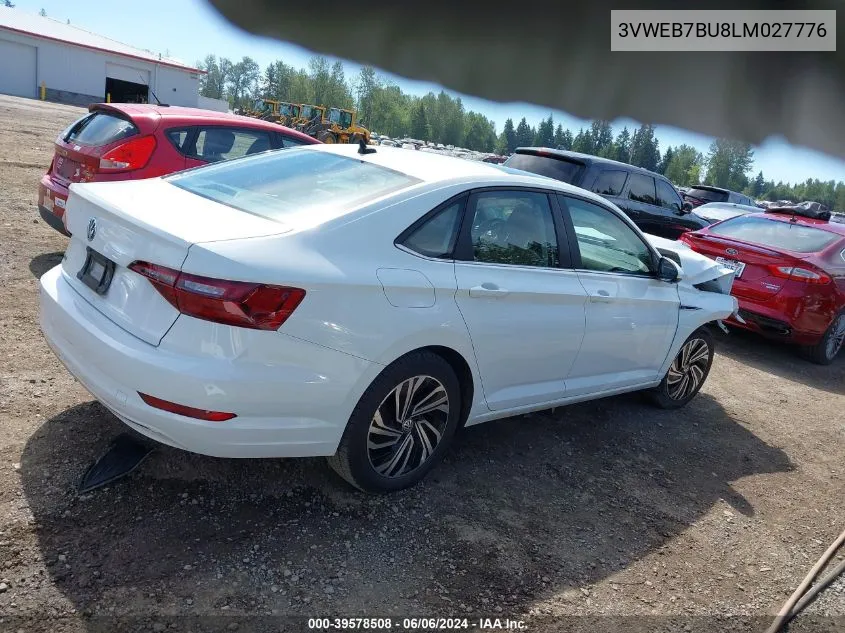 2020 Volkswagen Jetta 1.4T Sel VIN: 3VWEB7BU8LM027776 Lot: 39578508