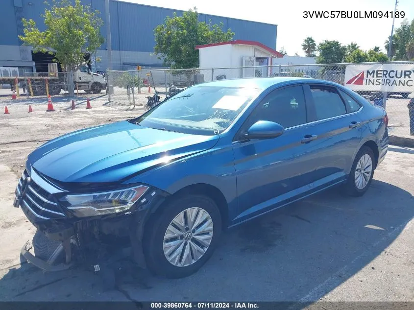 2020 Volkswagen Jetta VIN: 3VWC57BU0LM094189 Lot: 39860764