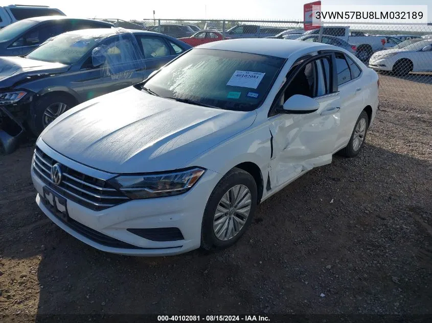 2020 Volkswagen Jetta S/R-Line VIN: 3VWN57BU8LM032189 Lot: 40102081