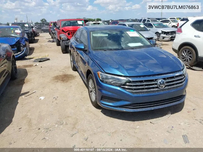 2020 Volkswagen Jetta 1.4T R-Line/1.4T S/1.4T Se VIN: 3VWCB7BU7LM076863 Lot: 40118107