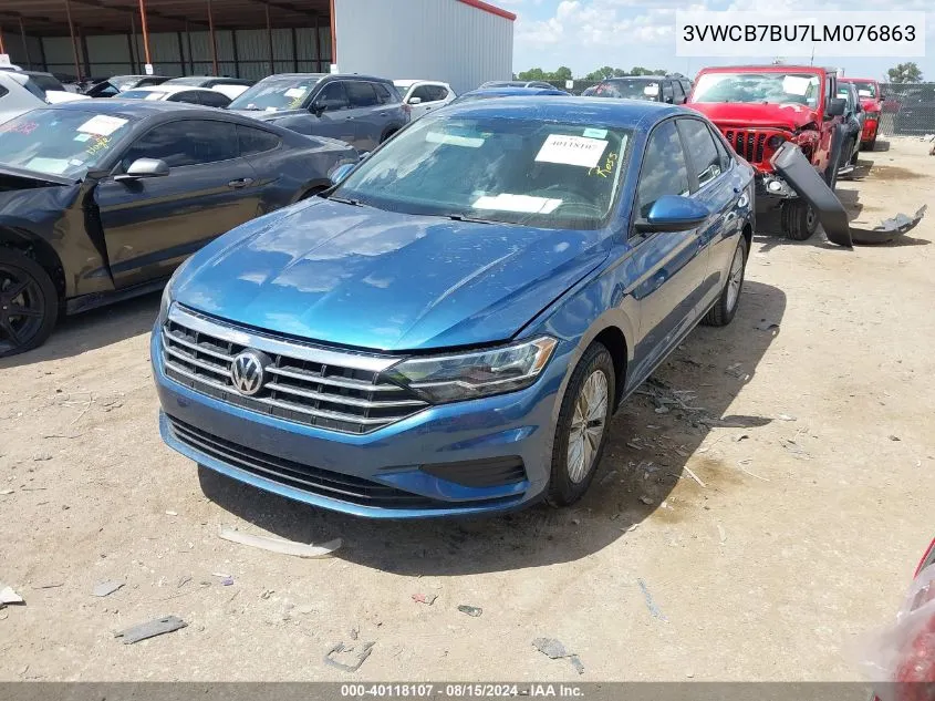 2020 Volkswagen Jetta 1.4T R-Line/1.4T S/1.4T Se VIN: 3VWCB7BU7LM076863 Lot: 40118107