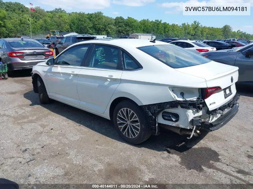 2020 Volkswagen Jetta 1.4T R-Line/1.4T S/1.4T Se VIN: 3VWC57BU6LM094181 Lot: 40144011