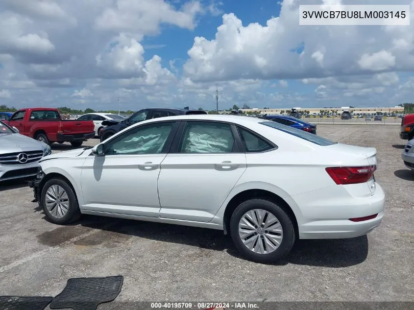 2020 Volkswagen Jetta 1.4T R-Line/1.4T S/1.4T Se VIN: 3VWCB7BU8LM003145 Lot: 40195709