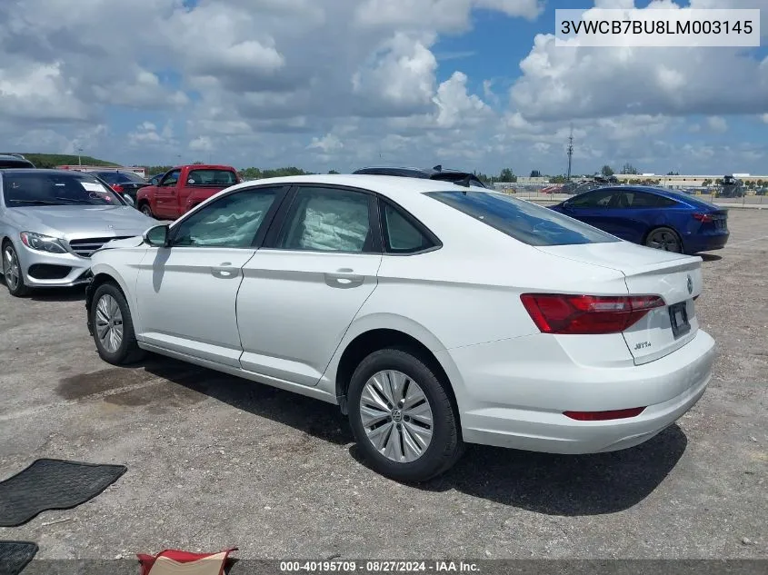 2020 Volkswagen Jetta 1.4T R-Line/1.4T S/1.4T Se VIN: 3VWCB7BU8LM003145 Lot: 40195709