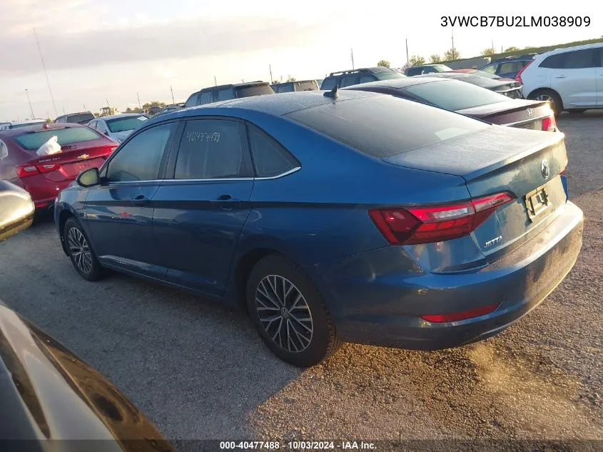 2020 Volkswagen Jetta 1.4T R-Line/1.4T S/1.4T Se VIN: 3VWCB7BU2LM038909 Lot: 40477488