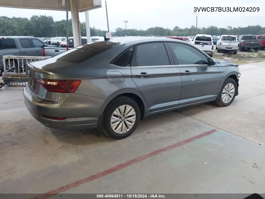 2020 Volkswagen Jetta 1.4T R-Line/1.4T S/1.4T Se VIN: 3VWCB7BU3LM024209 Lot: 40564811