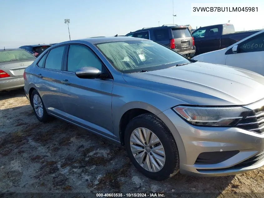 2020 Volkswagen Jetta 1.4T R-Line/1.4T S/1.4T Se VIN: 3VWCB7BU1LM045981 Lot: 40603535