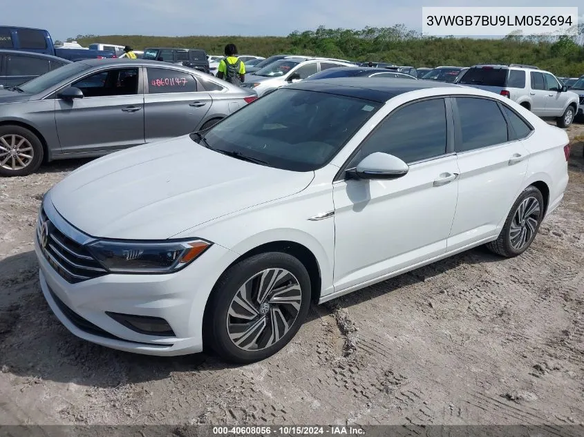 2020 Volkswagen Jetta 1.4T Sel Premium VIN: 3VWGB7BU9LM052694 Lot: 40608056