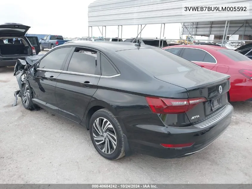 2020 Volkswagen Jetta Sel VIN: 3VWEB7BU9LM005592 Lot: 40684242