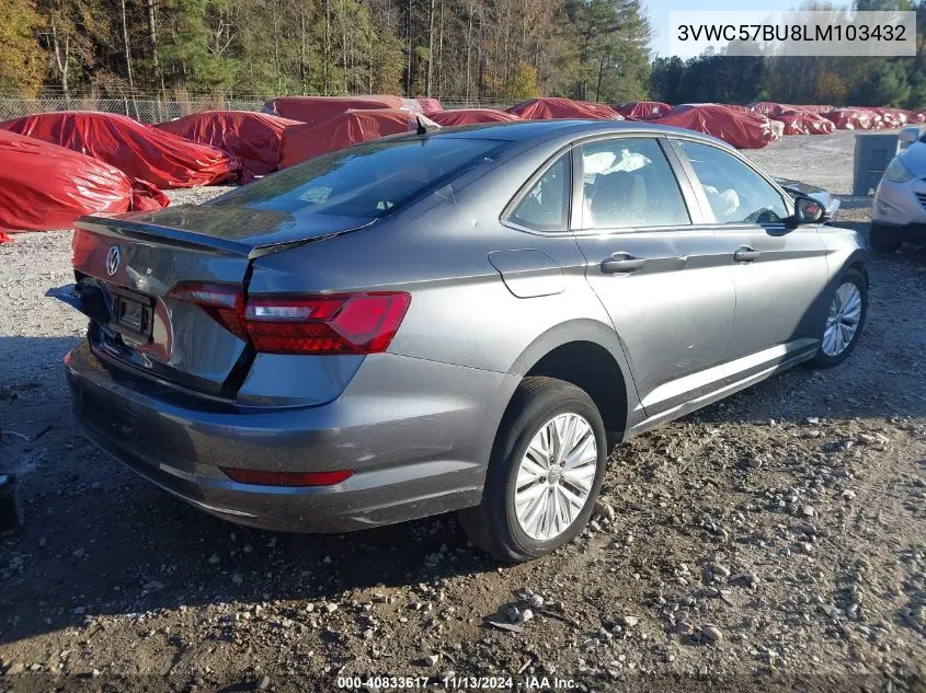 2020 Volkswagen Jetta 1.4T R-Line/1.4T S/1.4T Se VIN: 3VWC57BU8LM103432 Lot: 40833617