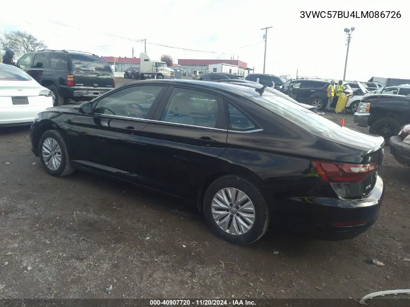 2020 Volkswagen Jetta 1.4T R-Line/1.4T S/1.4T Se VIN: 3VWC57BU4LM086726 Lot: 40907720