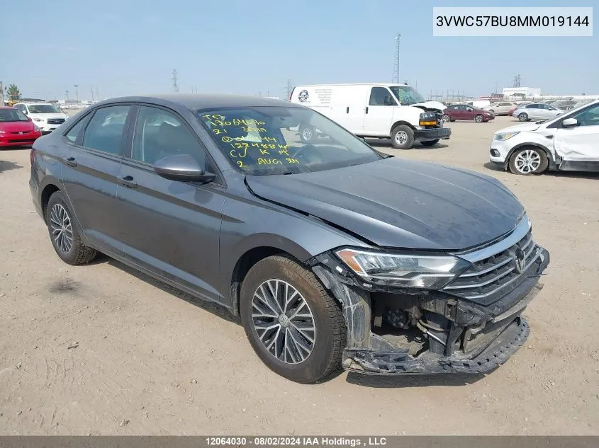 2021 Volkswagen Jetta VIN: 3VWC57BU8MM019144 Lot: 12064030